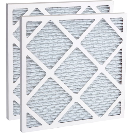 Global Industrial 16x16x1 Pleated Air Filter, 2 PK 292939